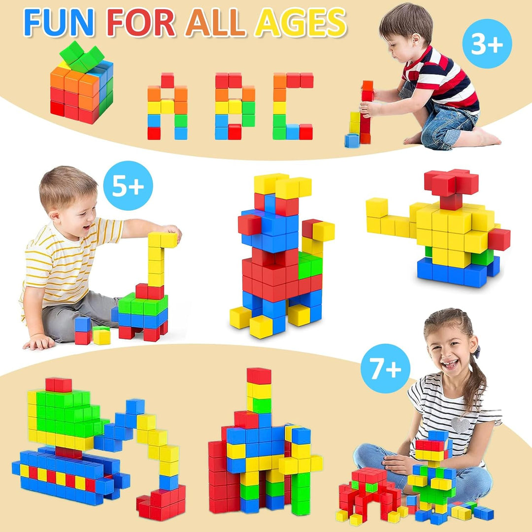 ASOK 57 PCS Magnetische Blöcke Magnetische Gebäudeblöcke mit Aufkleber für Kinder ab 3 Jahren Magnet