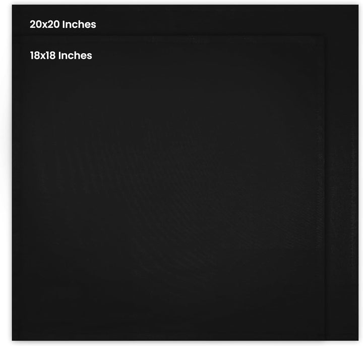 Utopia Kitchen Stoffservietten [12er Pack, Schwarz] 50x50 cm Waschbare Tischservietten für Hotel, Mi