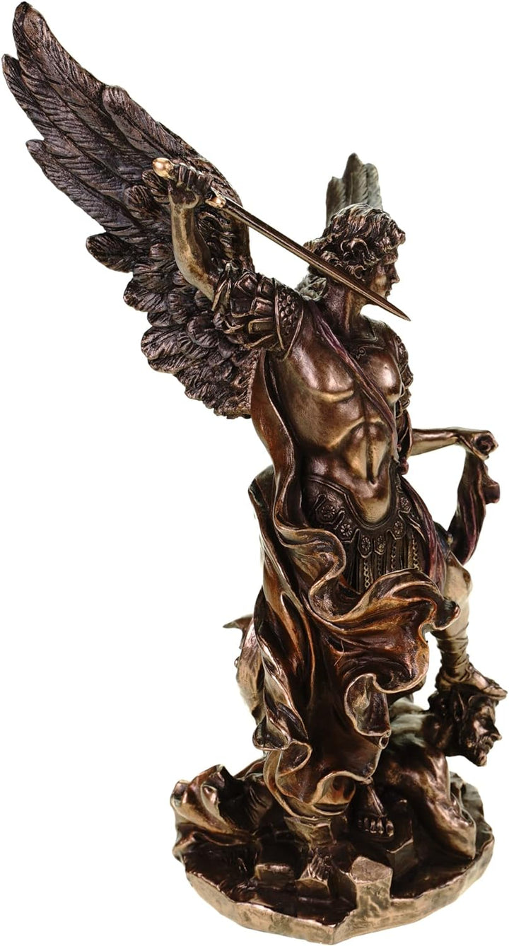 Veronese Figur Erzengel Michael bekämpft das Böse Figur bronziert Skulptur