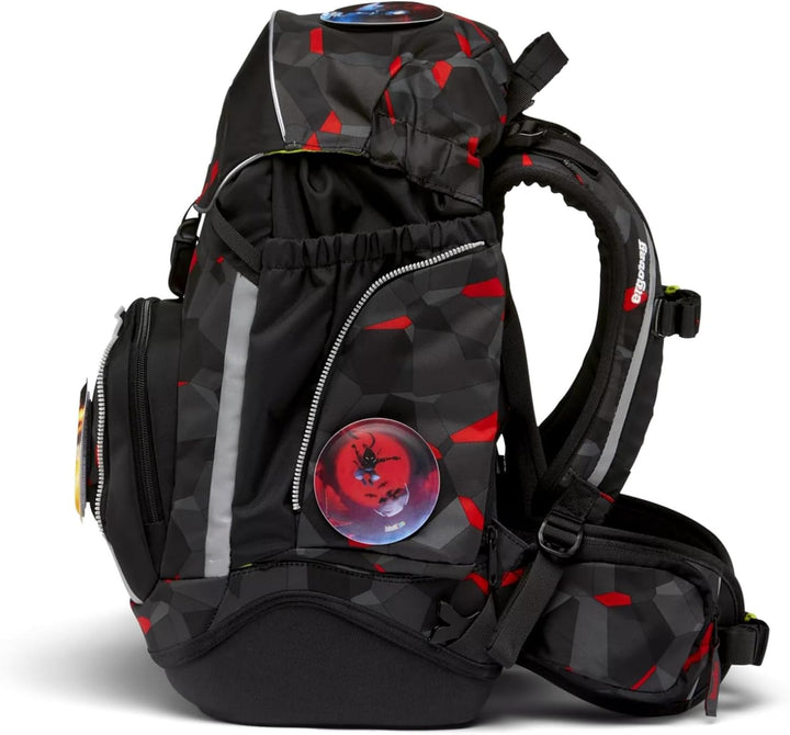 ergobag pack Set ergonomischer Schulrucksack, Set 6-teilig TaekBärdo - Grau