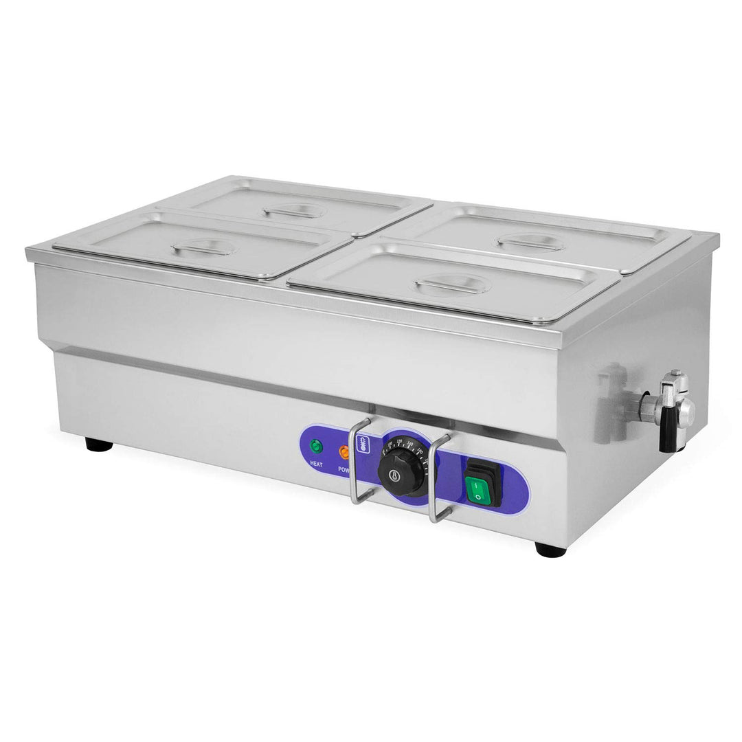 vertes Speisenwärmer Buffetwärmer Wärmebehälter Für Speisen Elektrisch 1500W aus Edelstahl (Inkl 4X