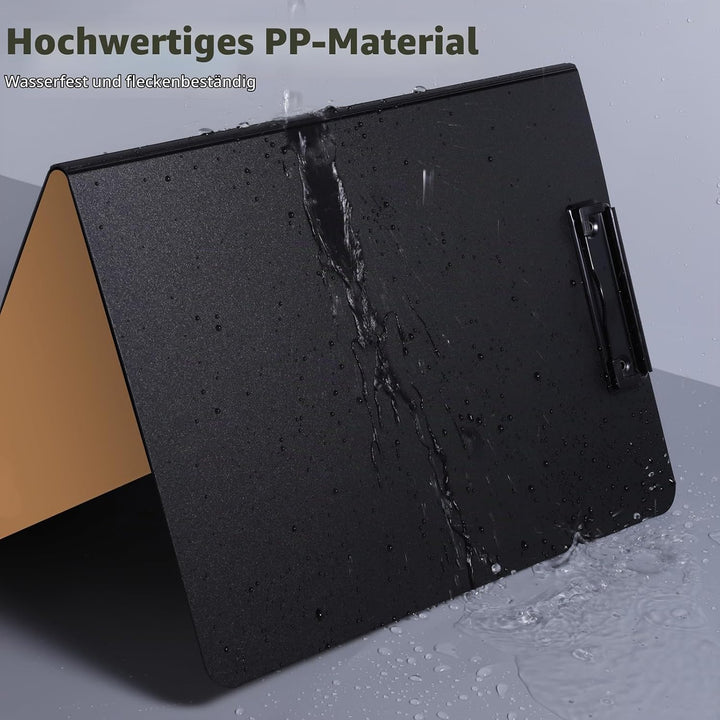 FRETONBA Klemmbrett a4, Schreibmappe 2er Pack Klemmbrett mit deckel, Klemmbrettmappe mit 2 Klemmen,