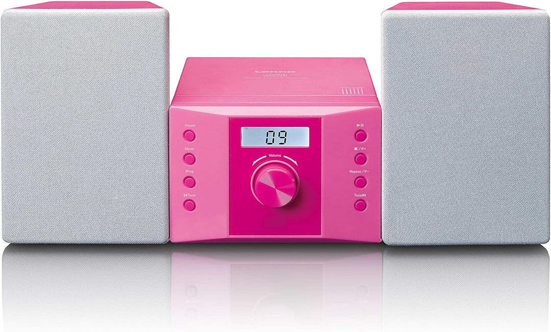 Lenco MC-013PK Stereoanlage - Kompaktanlage für Kinder - Radio CD-Player - LCD Display - AUX Eingang