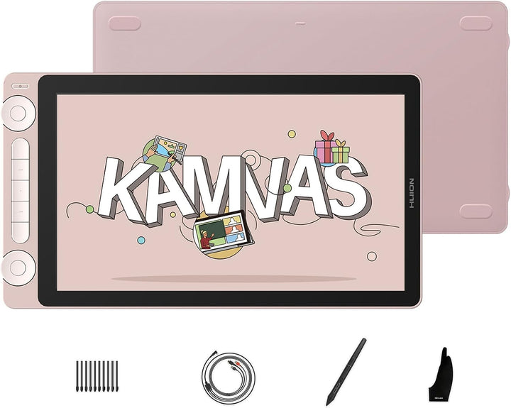HUION Kamvas 13 Gen 3 Grafiktablett mit Display, Volllaminiertes Zeichentablett mit Anti-Sparkle Can