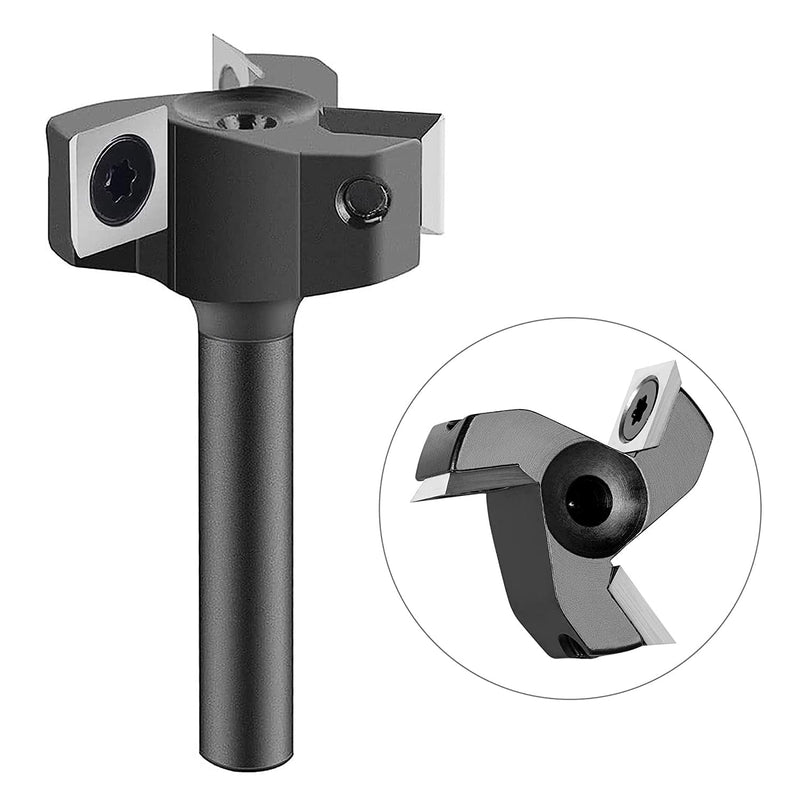 SpeTool Planfräser 8mm Schaft 35mm Durchmesser Präziser Flächenfräser mit VHM Wendeplatten 3 Flöten