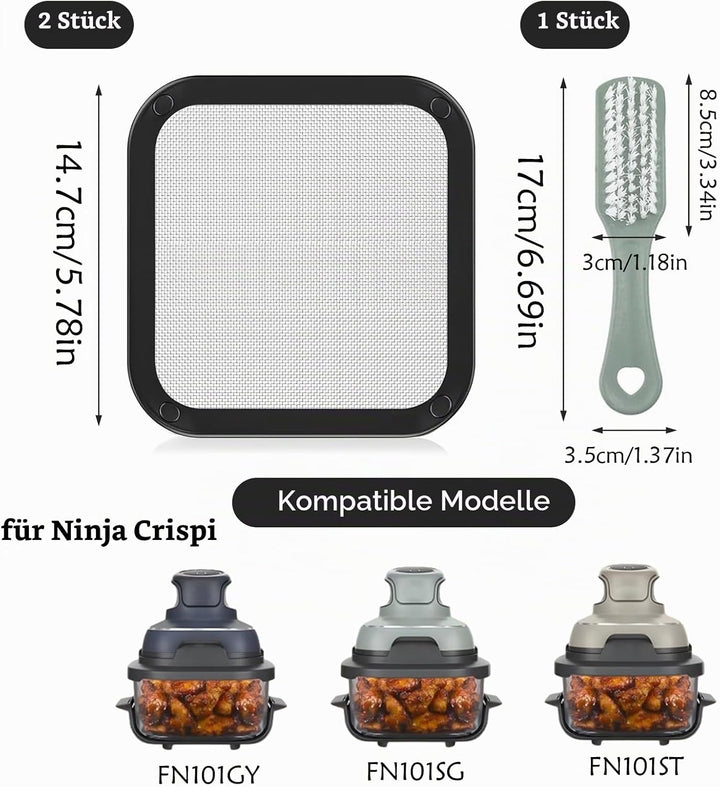Yieson Magnetischer Edelstahl Spritzschutz, Edelstahl Spritzschutz für Ninja Crispi FN101GY/FN101SG/