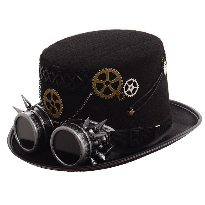 GRACEART Zauberkasten Steampunk Zylinder Hut Steampunk Herren and Steampunk Damen with Goggles, Gear