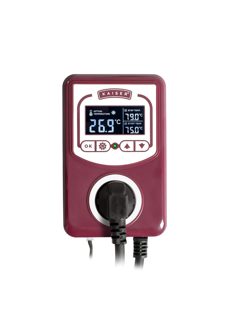 KAISER COMPANY Digitaler Thermostat für Räucheröfen – präzise Temperatursteuerung 15–130°C, Kalibrie