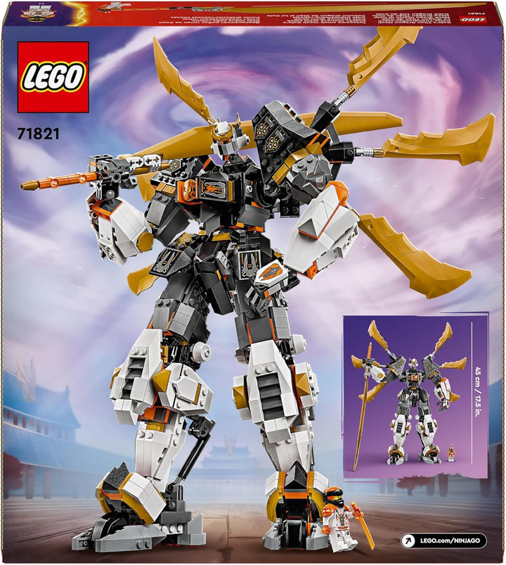 Lego NINJAGO Coles Titandrachen-Mech, Abenteuer Spielzeug für Kinder, Ninja Spielset mit 1 Minifigur