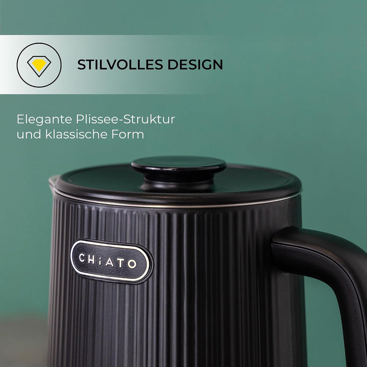 Kettle 1.7 L with Temperature Selection &amp; Warming Function - Electric Stainless Steel 2200W, 6 Tempe