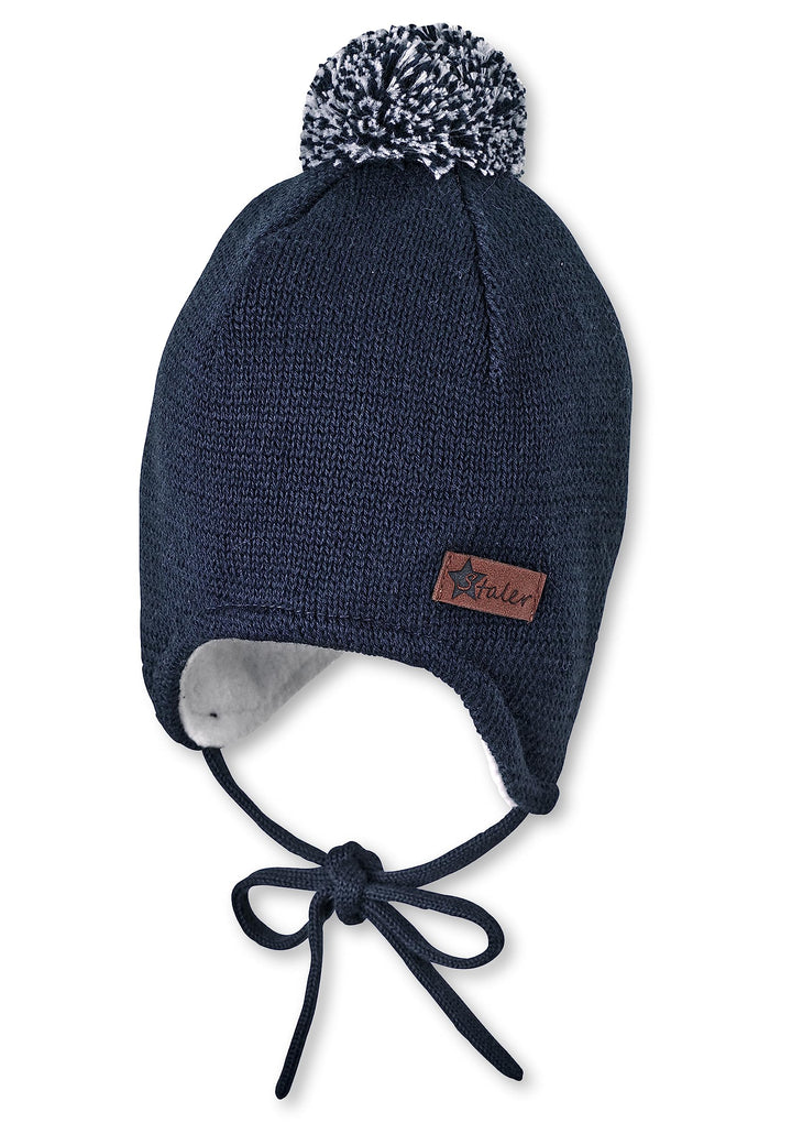 Sterntaler Unisex Mütze Ocs Strickmütze mit Bommel 39 Marine, 39 Marine