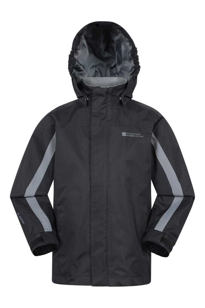 Mountain Warehouse Samson Jacke für Kinder - Regenjacke mit getapten Nähten, verstellbare Bündchen,