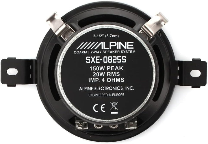 KIT-Set FÜR Alpine SXE-0825S 2 2-Wege-Koaxiallautsprecher, 8,7 cm, 87 mm, 3,5 Zoll Durchmesser, 20 W