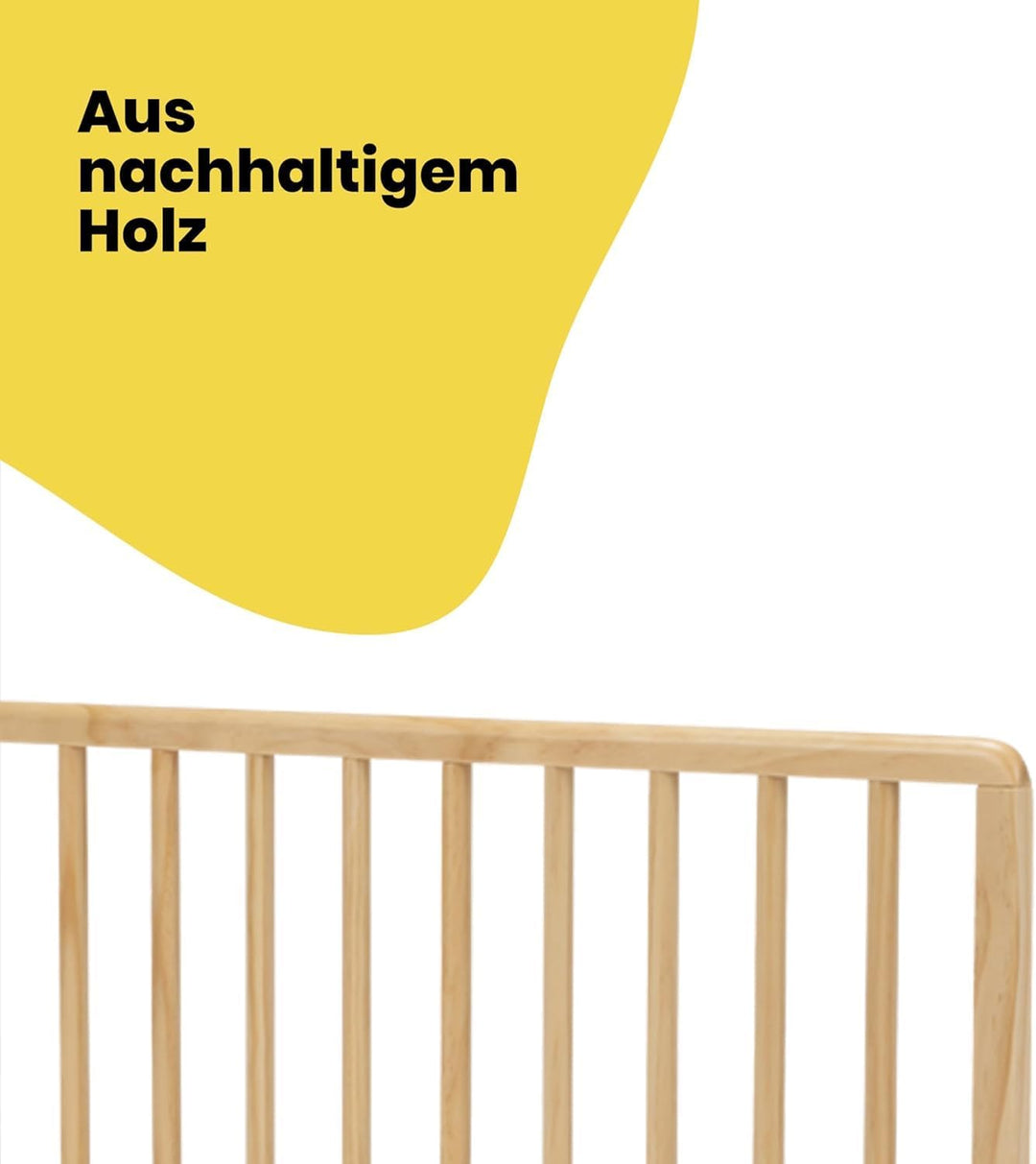 Safety 1st Wooden Bed Rail 110cm, Bettgitter Rausfallschutz, 18 Monate–5 Jahre, Verstellbares Bettsc