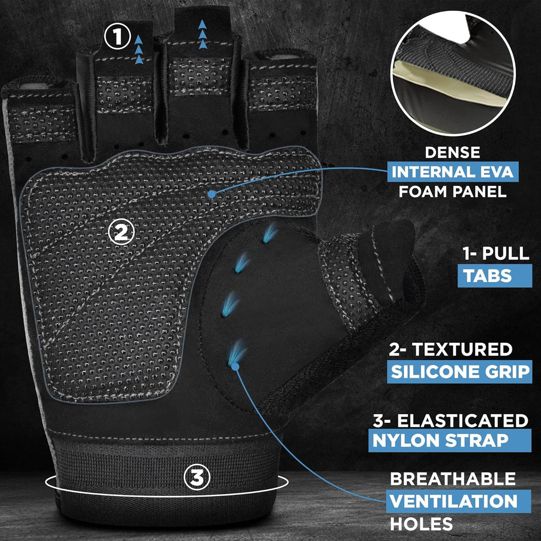 RDX Fitness Handschuhe Herren Damen, Trainingshandschuhe Krafttraining Anti-Rutsch Gewichtheber Hand