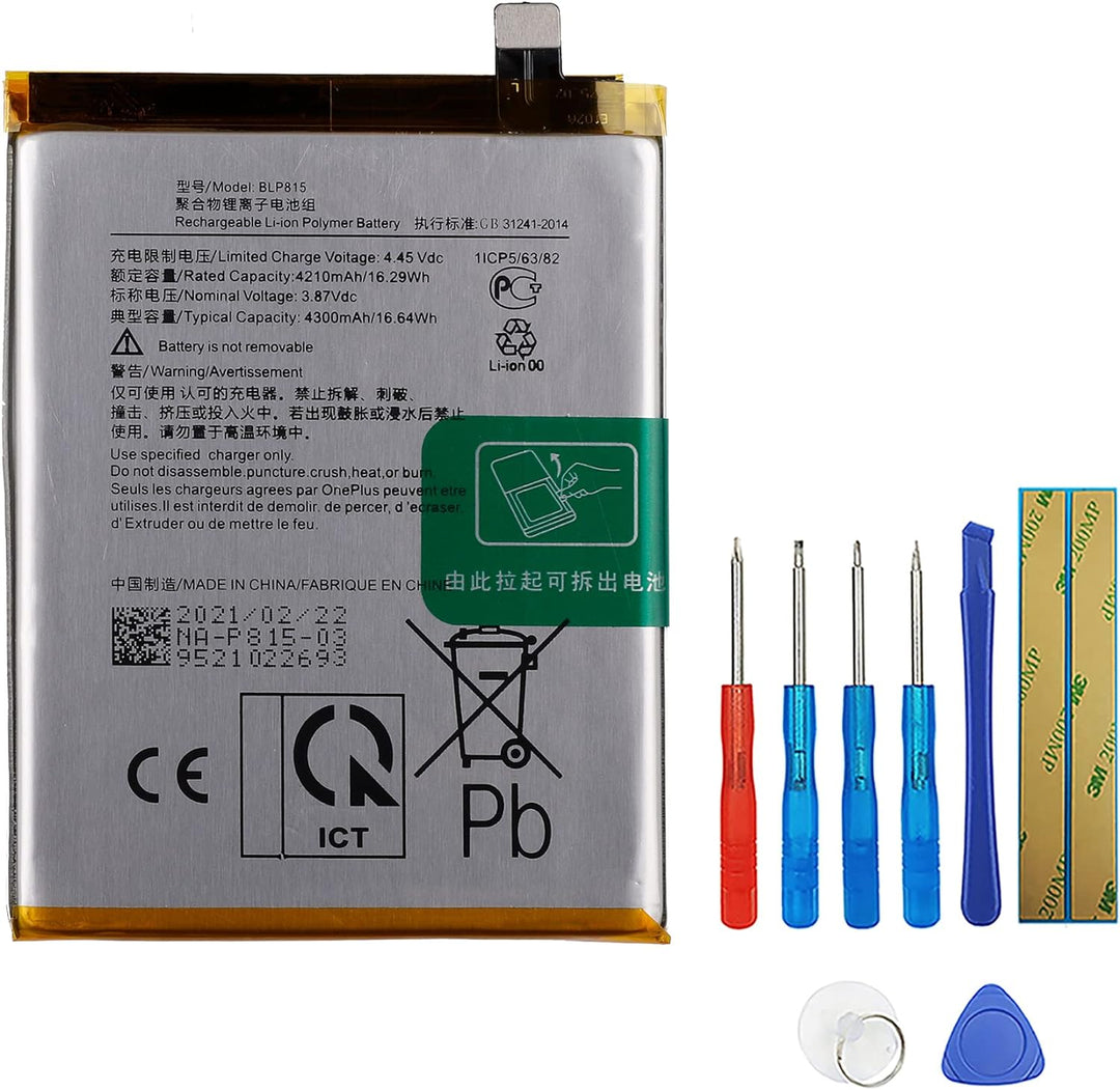 Swark Akku BLP815 Kompatibel mit OnePlus Nord N10 5G BE2025 with Tools