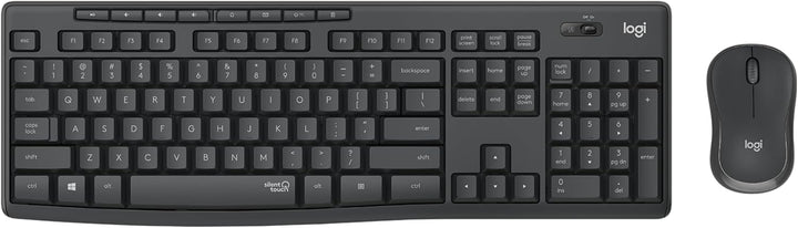 Logitech MK295 Silent Wireless Combo, Volle Groesse (100%), RF Wireless, Graphit, Maus enthalten (92