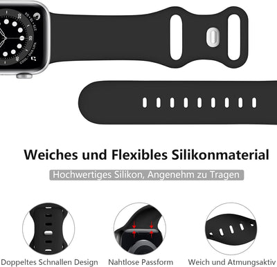 Dirrelo 15 Stück Sport Armbänder Kompatibel mit Apple Watch Armband 38mm 40mm 41mm für Damen Herren,