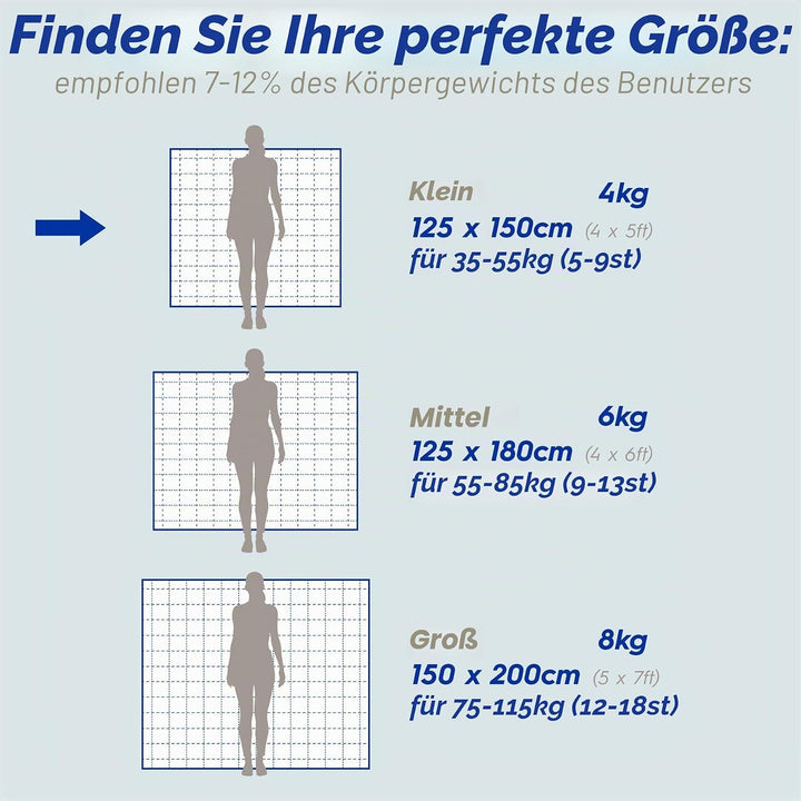 Harbour Housewares Gewichtsdecke mit Aufbewahrungstasche - 125 x 150cm - 4kg - Rosa - 1x Schwer Erwa