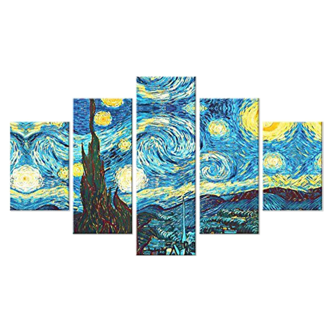 Lupia Modernes Bild 5 Teile aus Holz Vogue 48 x 85 cm Sternennacht