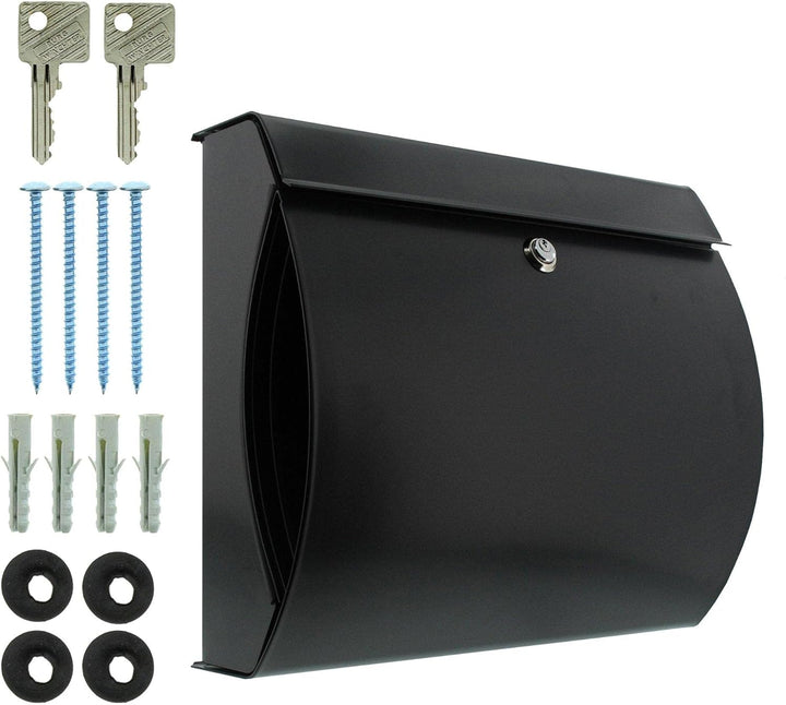 Burg-Wächter Briefkasten mit integriertem Zeitungsfach, Öffnungsstopp, Verzinkter Stahl, A4 Einwurf-