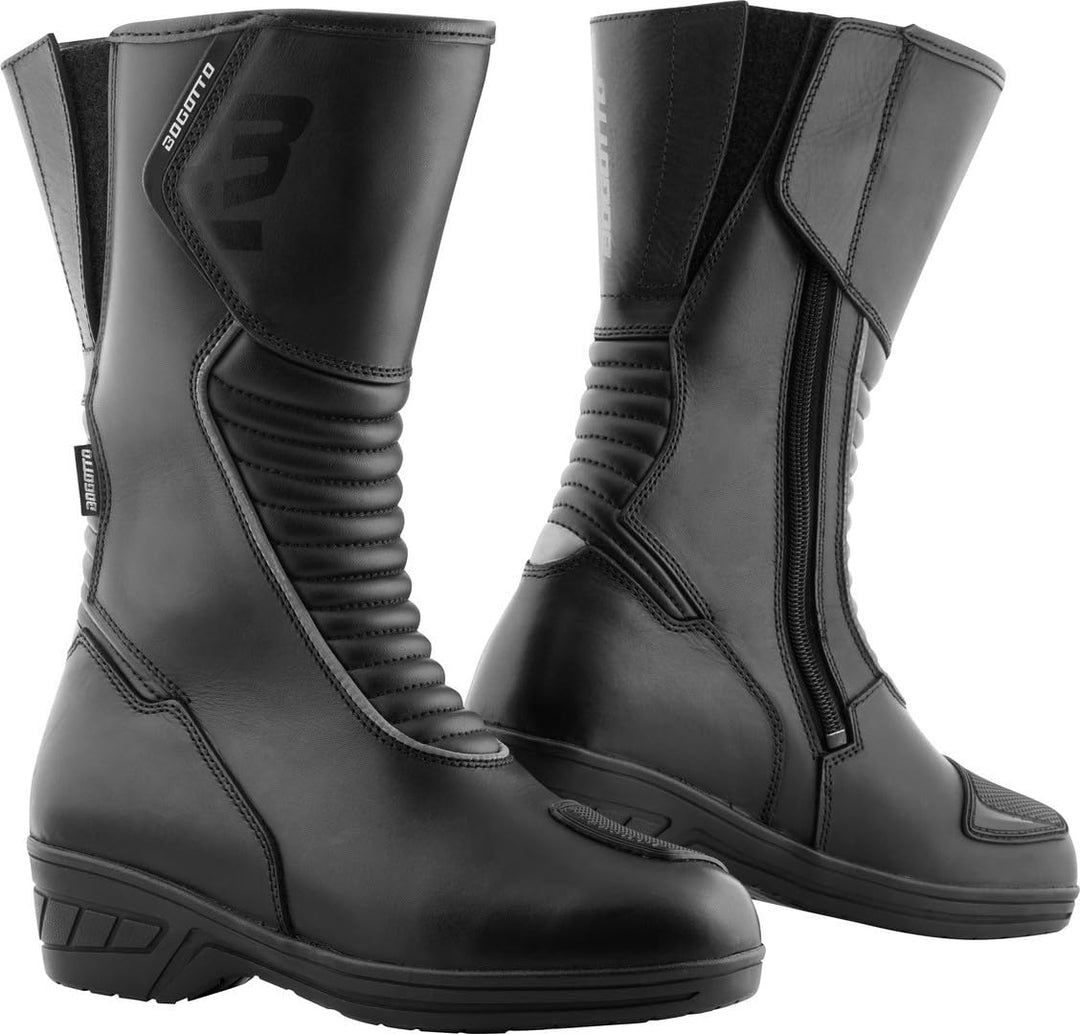 Bogotto Lady Long wasserdichte Damen-Motorradstiefel, schwarz, 41 41 EU Schwarz, 41 EU Schwarz