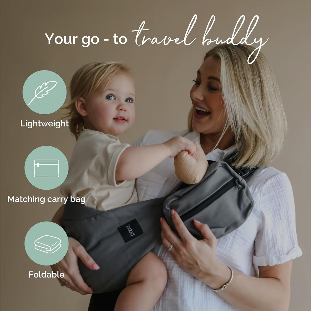 Boba Buddy Hüfttrage Baby bis Kleinkind - 100% Baumwoll Babytrage Seitlich, Kindertrage mit verstell