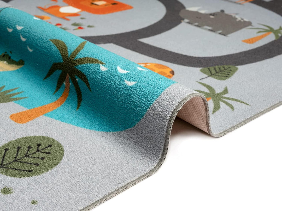 the carpet Happy Life Kinderzimmer, Kinderteppich, Spielteppich, Waschbar, Strassenteppich, Strasse,