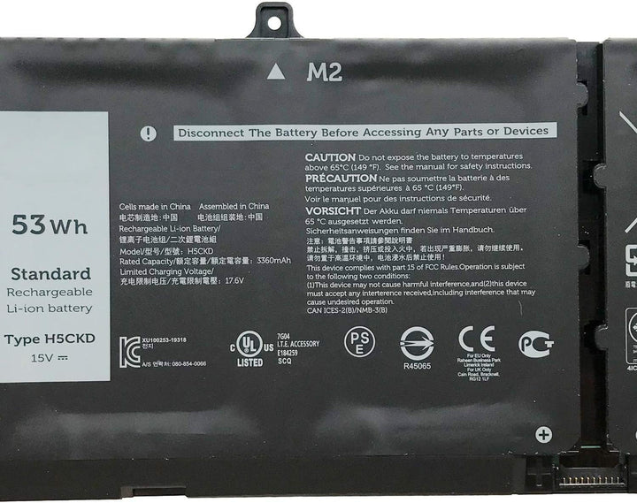 H5CKD Laptop-Akku-Ersatz für Dell Vostro 5300 5401 5501 Latitude 3410 3510 Inspiron 5300 5401 5408 5