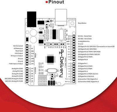 AZDelivery 25 x Mikrocontroller Board AZ-ATmega328-Board mit USB-Kabel inklusive E-Book!, 25