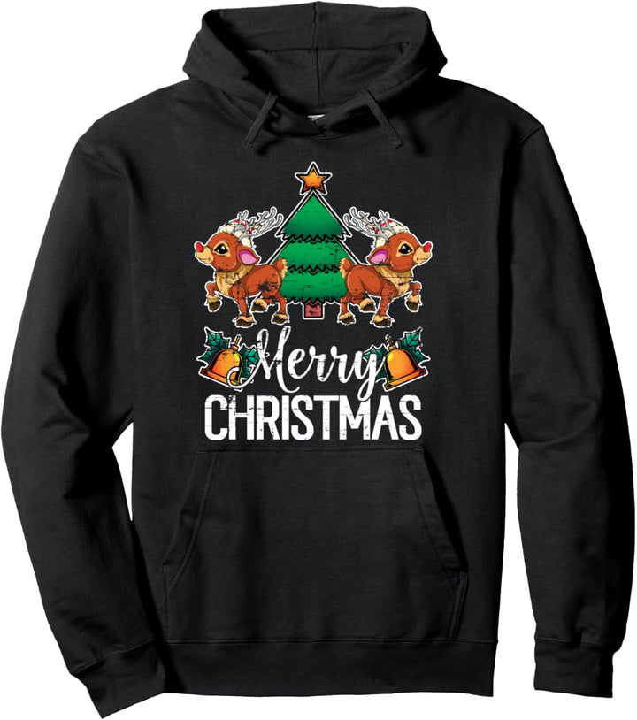 Weihnachtsbaum Süsses Rentier Pullover Hoodie