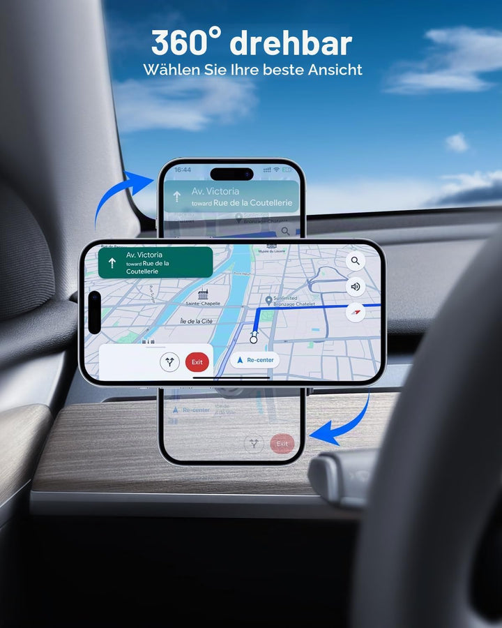 Handyhalterung für Tesla Model Y 2020-2024 und Model 3 2017-2023, MagSafe Handyhalter Auto Magnet fü