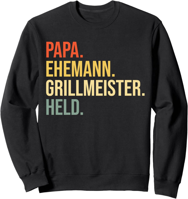 Grillmeister Papa Lustig Grillschürze Grillen Vater Sweatshirt