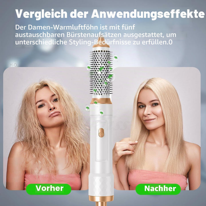 Airstyler 5 in 1 Hair Styler 1000W Warmluftbürste Set mit Auto Lockenstäbe,1000W Haartrockner Air br