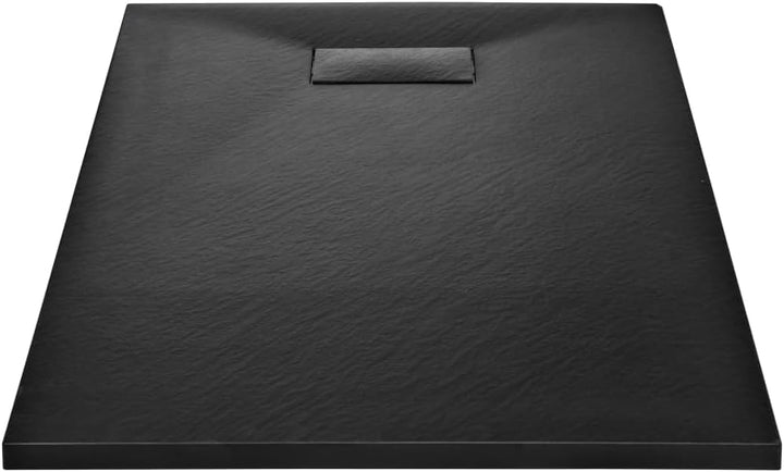vidaXL Duschwanne SMC schwarz 120x70cm