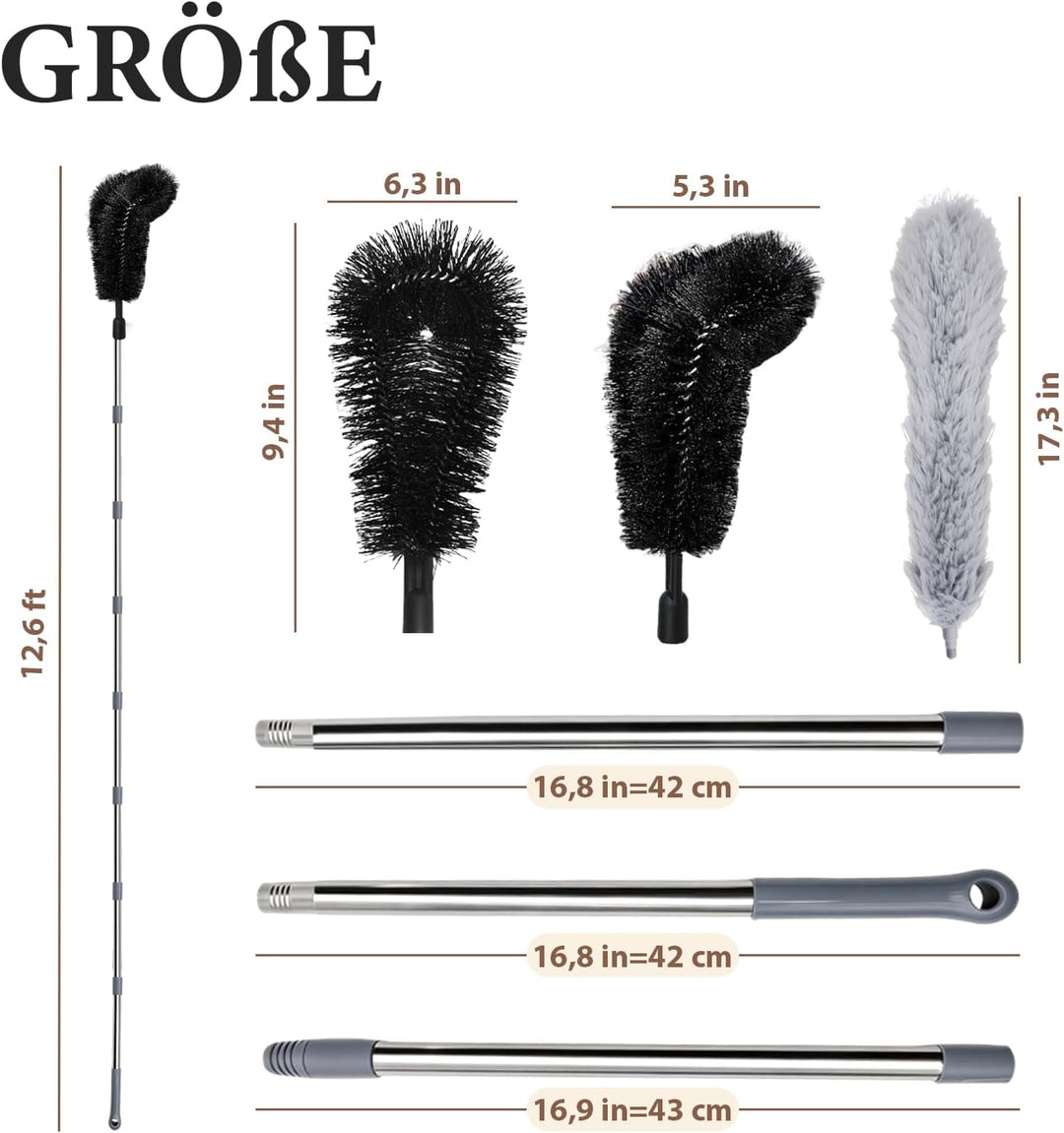 Gutter Reinigungsbürste Kit, Ausziehbare Dachbürste, Gebogenes Designwerkzeug, Geeignet für die Rein