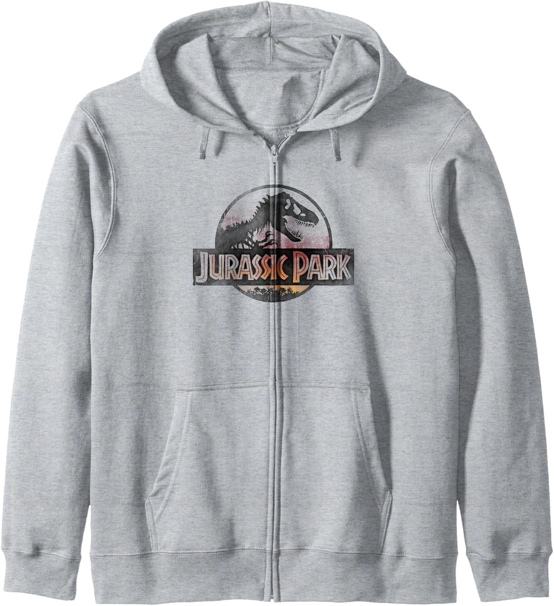 Jurassic Park Orange Gradient Sunset Logo Kapuzenjacke