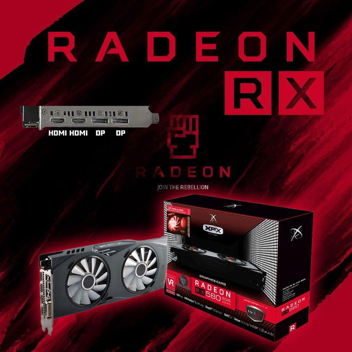 GMR Power Gaming PC - Ryzen 5 für Gamer | 3 Jahre Garantie | 16 GB RAM | 1000GB SSD | RX 580 Radeon