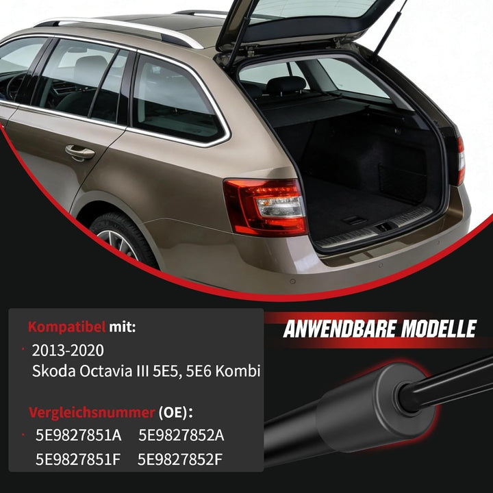 OTUAYAUTO Elektrische Gasfeder Heckklappe kompatibel mit Skoda Octavia III Kombi 5E5/5E6 (2013–2020)