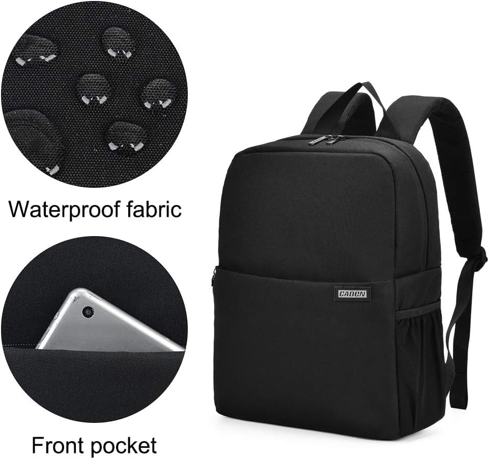 CADeN Kamerarucksack, Wasserdicht Kameratasche Dual Use SLR Bag Diebstahl Fotorucksack Kompatibel mi