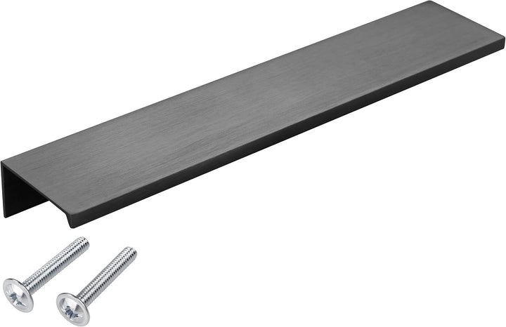 SOTECH 10 Stück Alu Möbelgriffe SEARL 180 mm schwarz eloxiert gebürstet Griffleiste Schrankgriff Küc