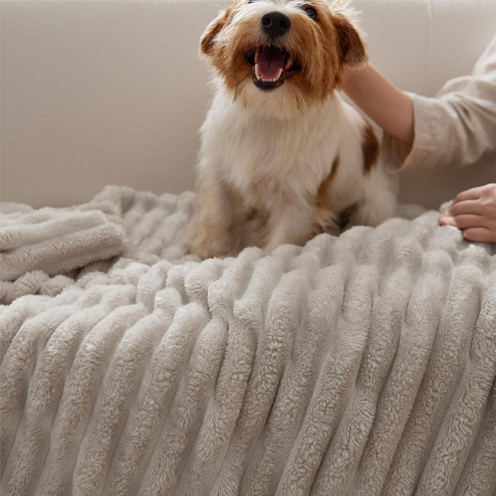 BEDSURE Kuscheldecke für Zimmer Deko - Wolldecke & Fleecedecke, Sofadecke, Weiche Warme Grobe Kordde