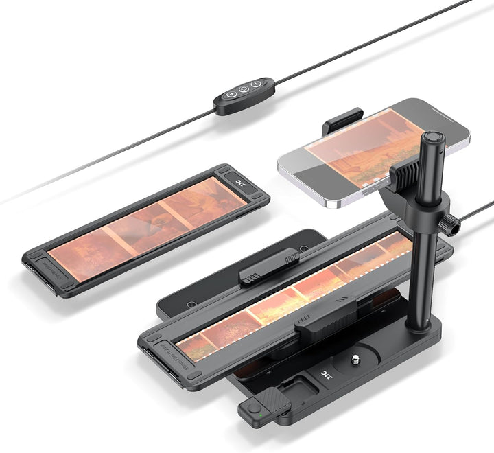 JJC Mobiles Negative Digitalisieren Set mit Diascanner Dimmbar LED Pad – Film Digitalisier Konvertie