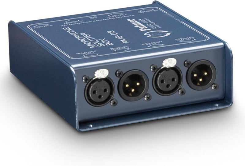 Palmer MS 02 ; Mikrofon Splitter 2 Kanal, blau, Mikrofon Splitter