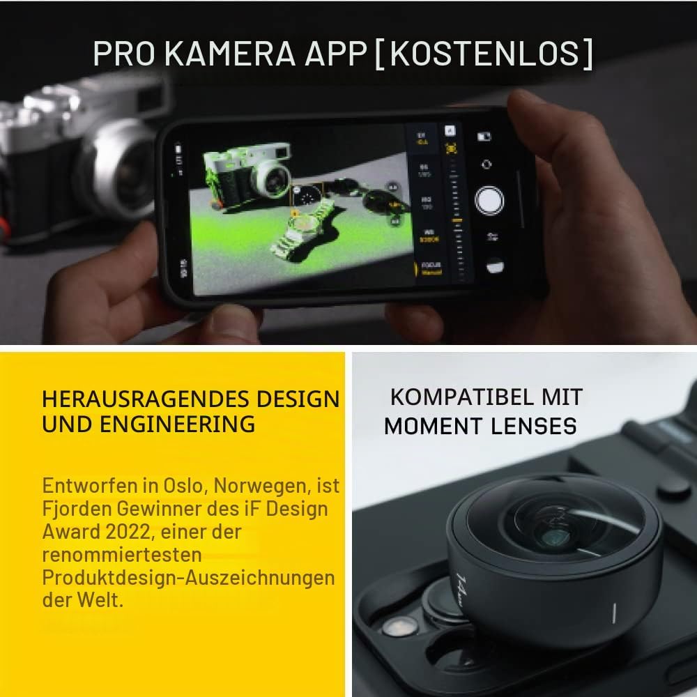 FJORDEN Plus Bundle für iPhone 14 Pro Max – inklusive Kameragriff Handyhülle (MagSafe kompatibel) –