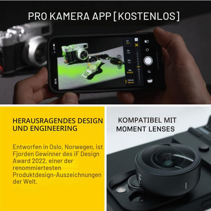 FJORDEN Plus Bundle für iPhone 14 Pro Max – inklusive Kameragriff Handyhülle (MagSafe kompatibel) –