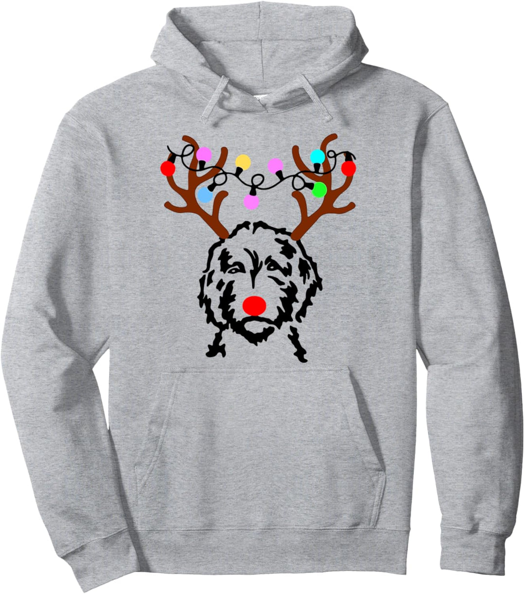 Gekritzel Weihnachten Rentier Pullover Hoodie