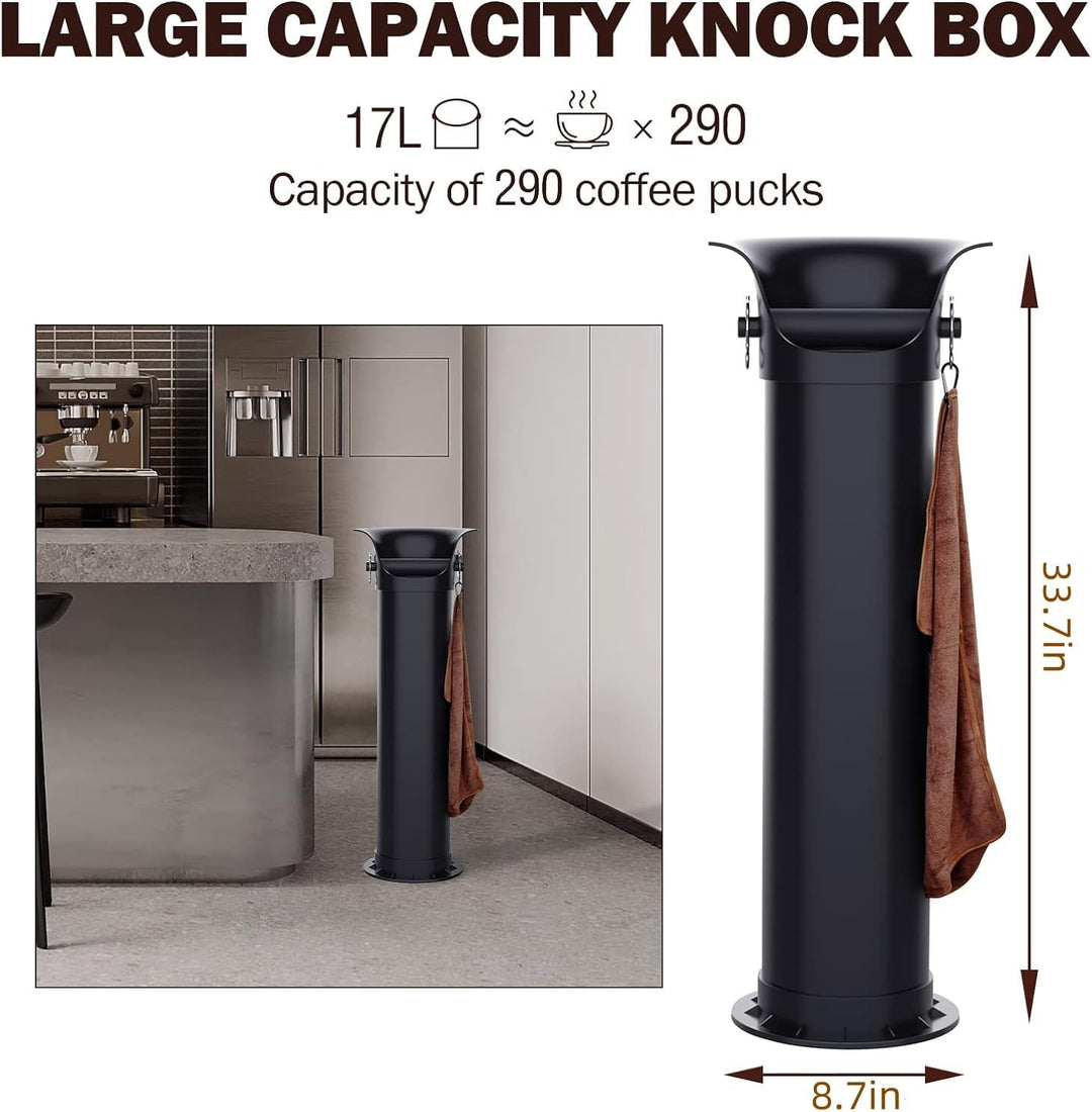 Qcwwy Coffee Knock Box Kaffeesatz-Sammelbehälter Bodenstehender Kaffeesatz-Sammelbehälter für die Kü