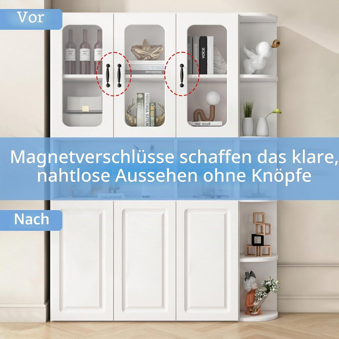 Drucktüröffner Doppelt Push to Open Magnet Jiayi 2 Stück Stark Schrank Türöffner Aluminium Drucköffn