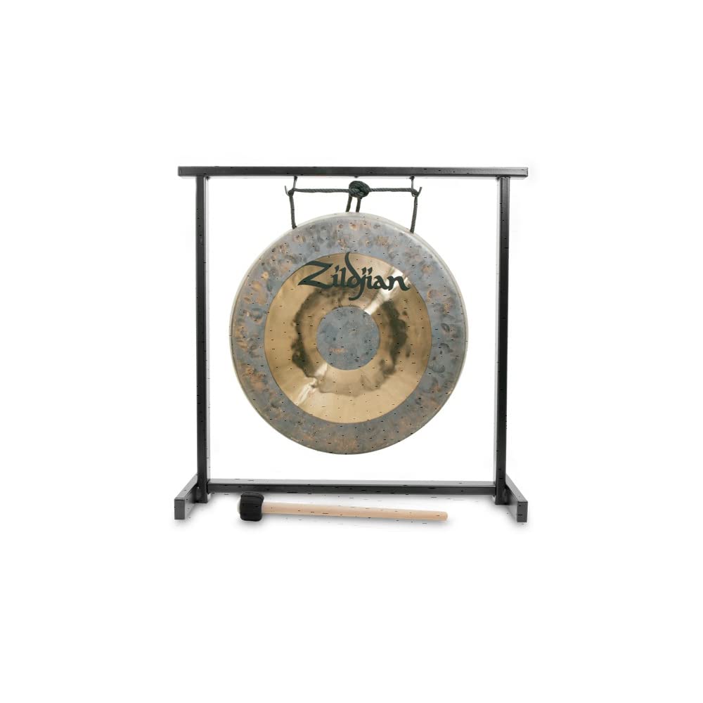 Zildjian - 12" Table-top Gong and Stand Set Gold/Grau